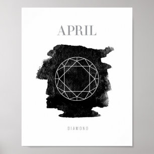 Diamant Birthstone April Poster