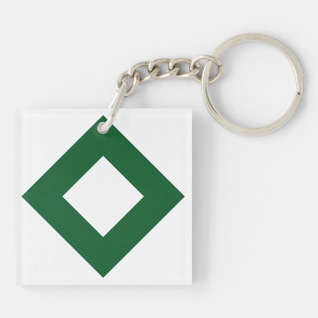 Diamant blanc, Bordure vert gras (Dos)