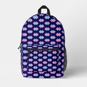 Diamant Blau Bedruckter Rucksack