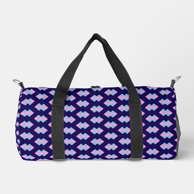 Diamant Blau Klein Duffle Bag (Vorderseite)