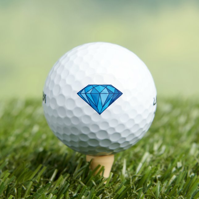 Diamant bleu sur balles de golf (T-shirt Insitu)