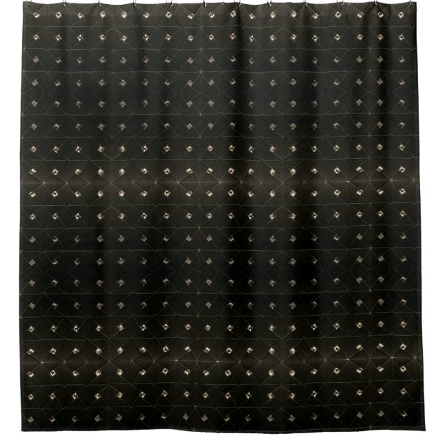Diamant-Bolzen-Schwarzes Duschvorhang (Vorderseite)