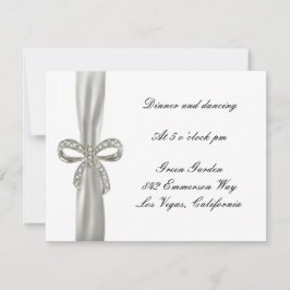 Diamant Bow Wedding Reception Card Einladung