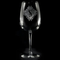 Diamant décoratif Vin Monogramme Verre