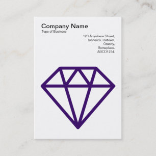 Diamant - Deep Purple auf Weiß Visitenkarte
