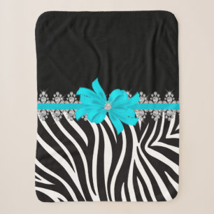 Diamant Delilah Zebra (aquamarin) Sherpadecke