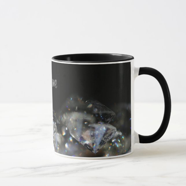 Diamant-Design personalisiert Tasse (Rechts)