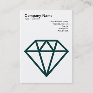 Diamant - Dunkle Moss grün auf Weiß Visitenkarte