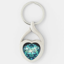 Diamant Edelstein funkelnd aquamarines Schwarz Schlüsselanhänger