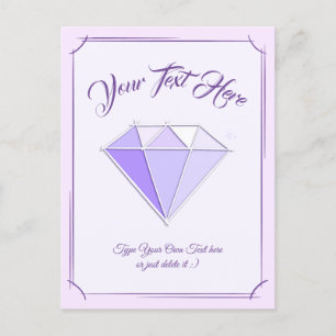 Diamant-Edelstein. Schmuck. 60 Hochzeitstag Postkarte