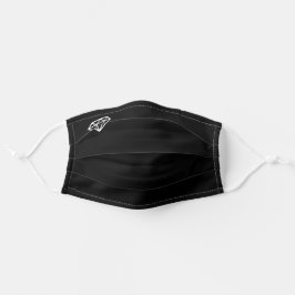 Diamant Einfach Schlichter Solid Black Minimalisti Mund-Nasen-Maske Aus Stoff