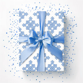 Diamant Endlosknoten Farbton in Blau Geschenkpapier