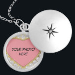 Diamant-Foto-Rahmensilber überzogener Locket<br><div class="desc">Behalten Sie Ihren Special jemand nah Ihr Herz mit diesem schönes Diamant-Foto-Rahmen Silber überzogenen Locket! Genießen Sie!</div>