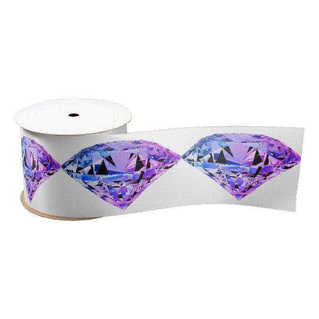 Diamant Funkelnd lila Edelstein Satinband (Spule)