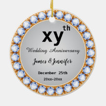Diamant für Hochzeitstag - Custom-Jahre und Namen