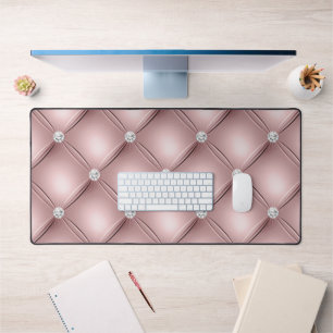 Diamant getuftes Design, Rose Gold Schreibtischunterlage