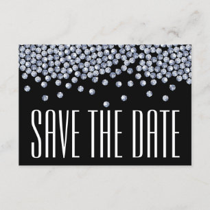 Diamant-Glitzer-Hochzeit-Save-the-Date-Ankündigung Einladung