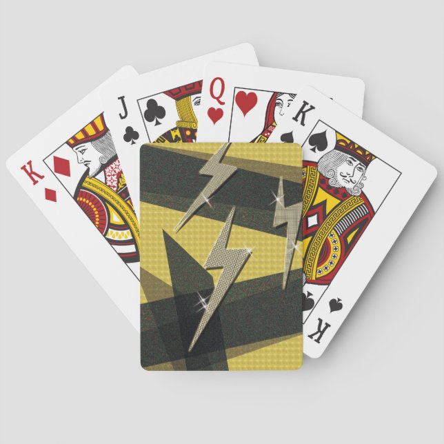 Diamant Gold Donner Blitzschlag Spielkarten (Rückseite)