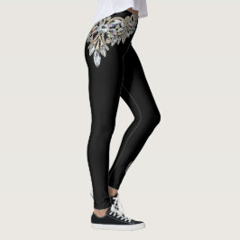 Diamant-Halsketten-Druck-Leggings Leggings