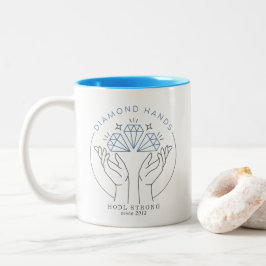 Diamant Handstock & Crypto Trader Funny Zweifarbige Tasse