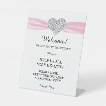Diamant Heart Pink Ribbon Hochzeitssicherheit
