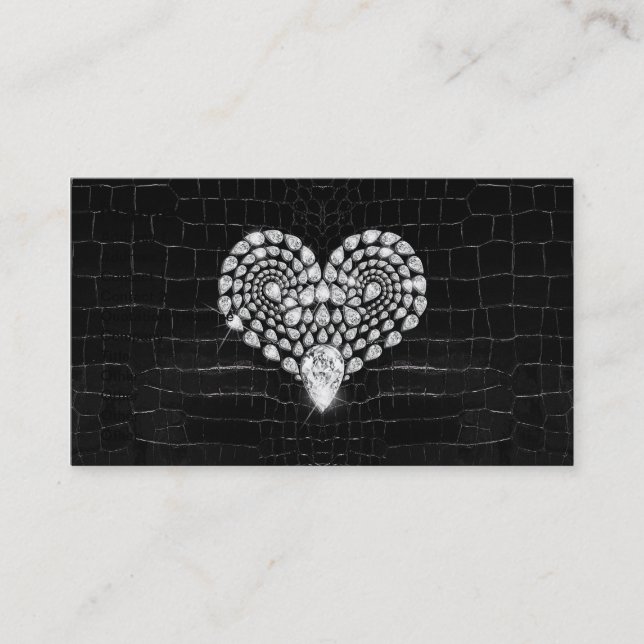 Diamant-Herz Visitenkarte (Vorderseite)