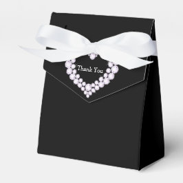 Diamant Hochzeitsherz danke dir schwarze Gefälligk Geschenkschachtel