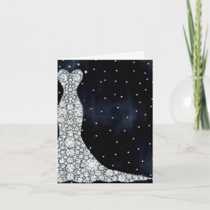 Diamant Hochzeitskleid Modern Blau Brautparty Einladung