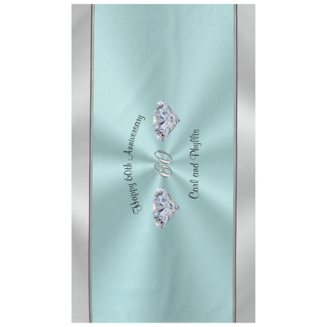 Diamant-Hochzeitstag-Tabellen-Dekorationen Tischdecke (Vorderseite)