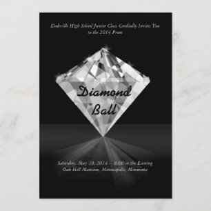 Diamant - Invitations de Bling Prom