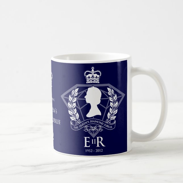 Diamant-Jubiläum-GedenkTasse Kaffeetasse (Rechts)