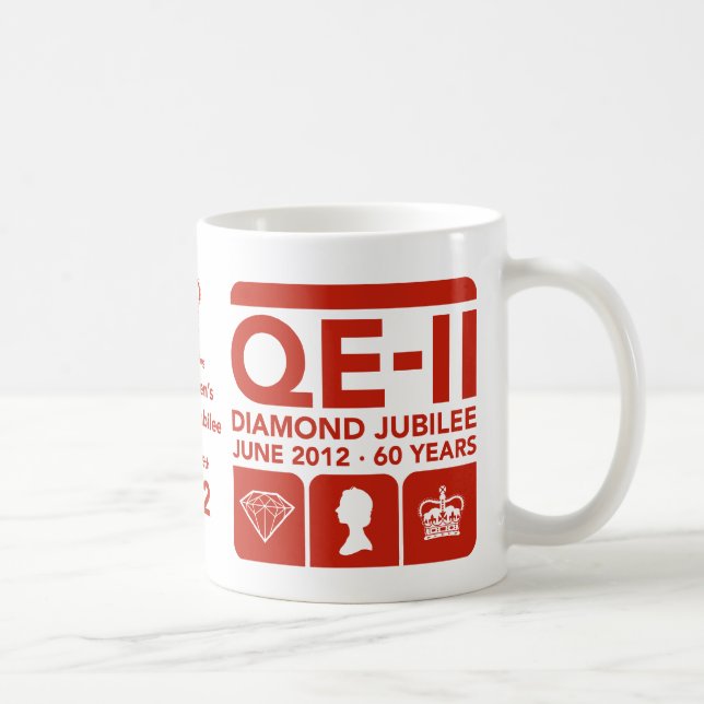 Diamant-Jubiläum-GedenkTasse Kaffeetasse (Rechts)