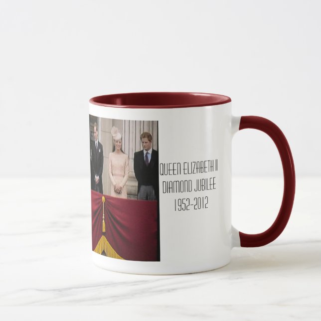 Diamant-JubiläumgedenkTasse der Königin-Elizabeth Tasse (Rechts)