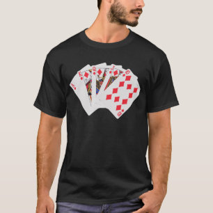 Diamant-königliches Erröten-Poker-Shirt T-Shirt