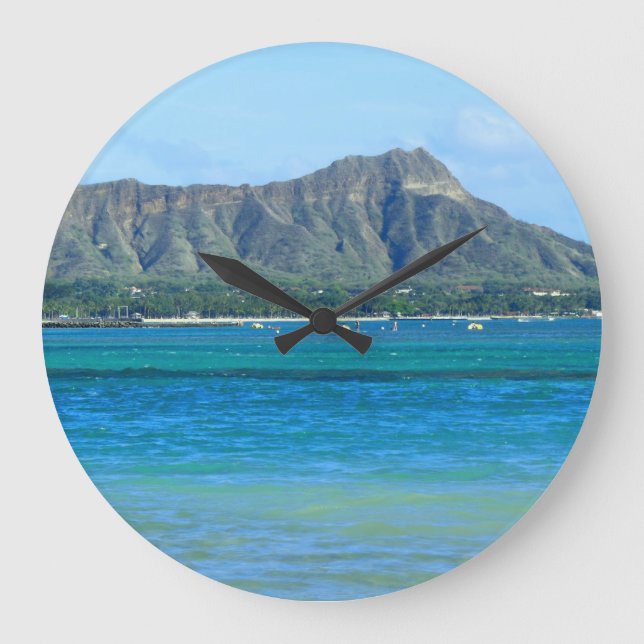 Diamant-Kopf Große Wanduhr (Vorderseite)