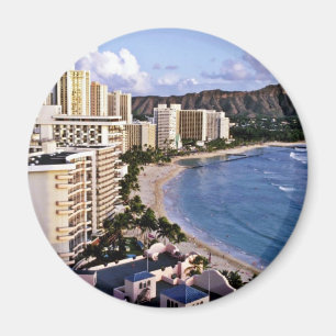 Diamant-Kopf - Waikiki Strand, Oahu Magnet