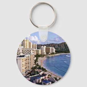 Diamant-Kopf - Waikiki Strand, Oahu Schlüsselanhänger