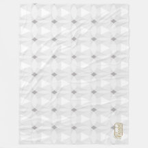 Diamant-Kreis-weiße Fleece-Decke