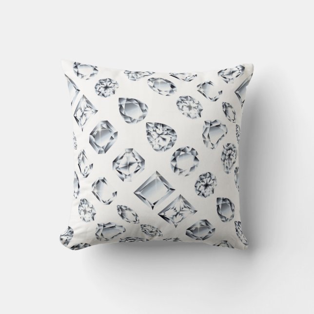 Diamant-Kristall-Edelstein Kissen (Vorderseite)