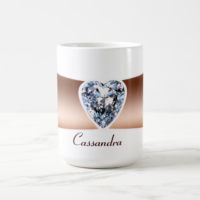 Diamant-kupferne personalisierte Tasse (Mittel)
