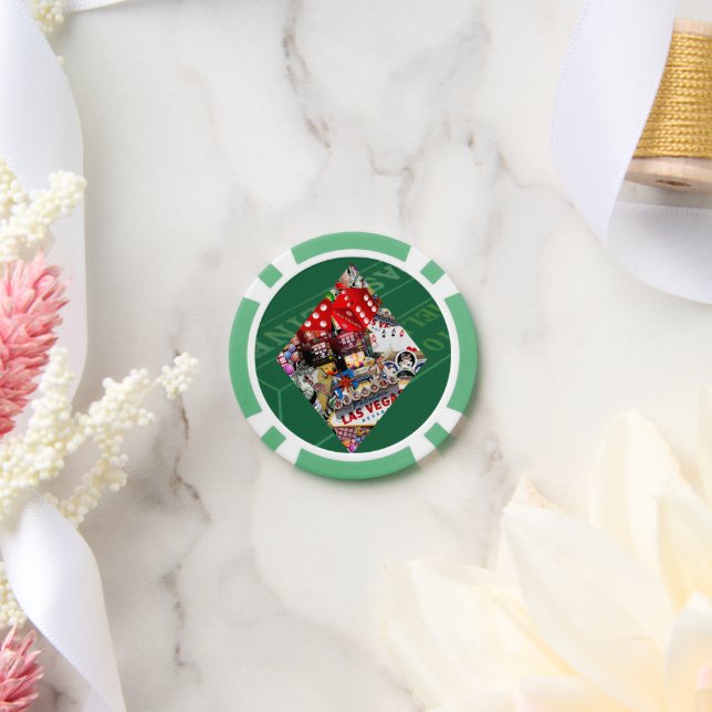Diamant - Las Vegas Spielkartenform Pokerchips (Hochzeit)