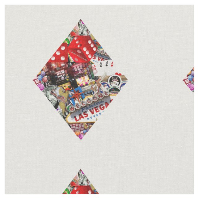 Diamant - Las Vegas Spielkartenform Stoff (Nahaufnahme)