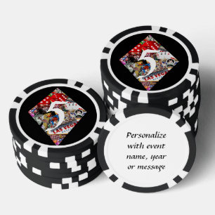 Diamant - Las Vegas Spielkartensymbol Pokerchips