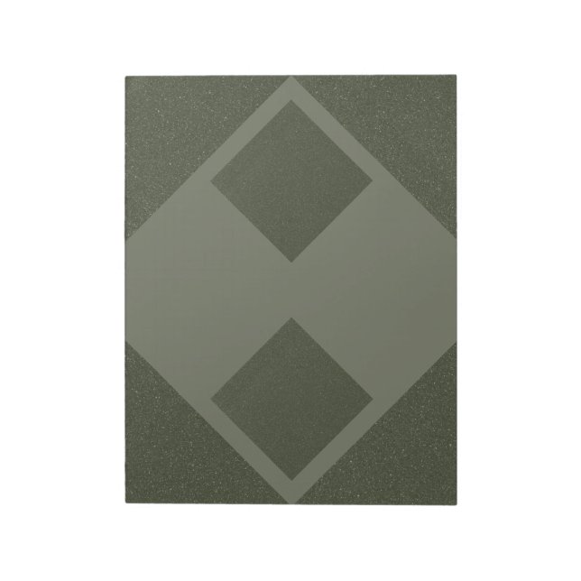 Diamant Layered Moss Green Geometpad Editor Notizblock (Rotiert)