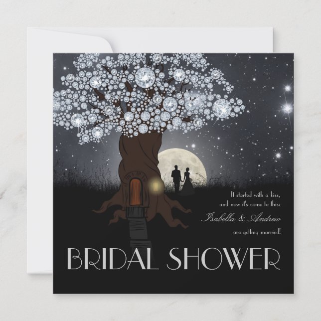 Diamant-Liebe Einladung (Vorderseite)