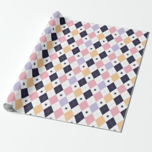 Diamant Lila rosa mit Spinnen Geschenkpapier