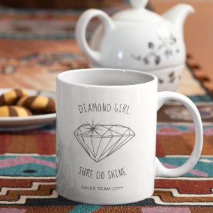 Diamant-MädchenShine personalisiert Kaffeetasse