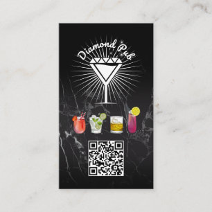 Diamant-Martini-Glas-Logo QR-Code Visitenkarte