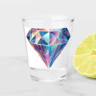 Diamant mehrfarbig schnapsglas