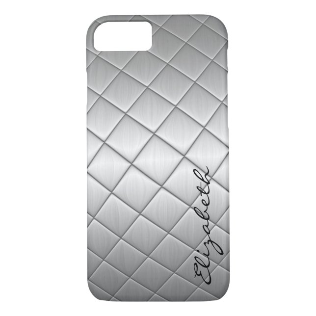Diamant-Metallic-Edelstahlaussehen Case-Mate iPhone Hülle (Rückseite)